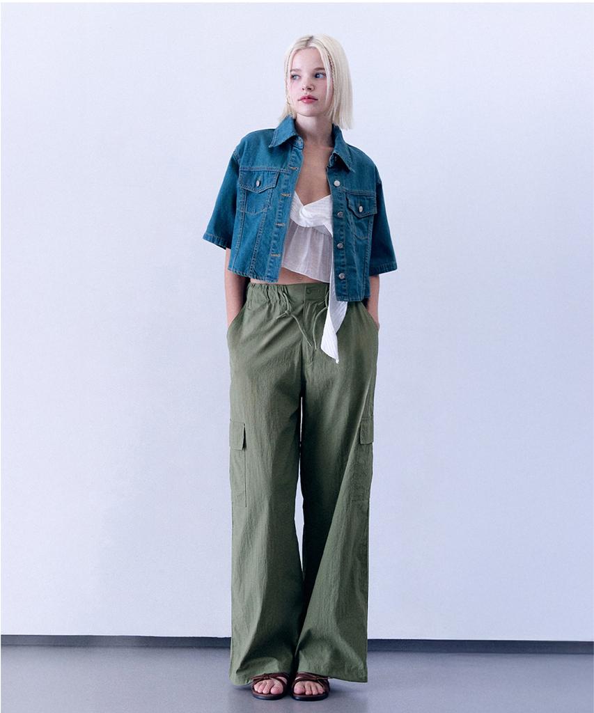 CLO'ET Parachute Cargo Pants - Khaki