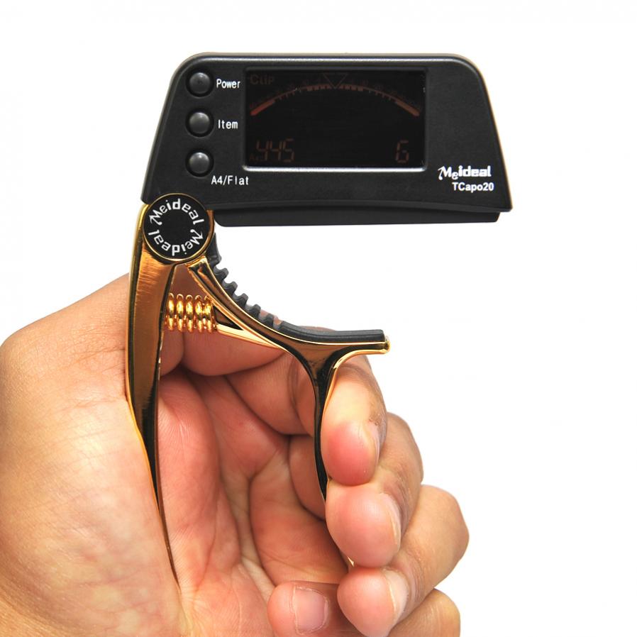 Guitar Tuner Capo 2 IN 1 LCD Screen Zinc Alloy Guitar Capo