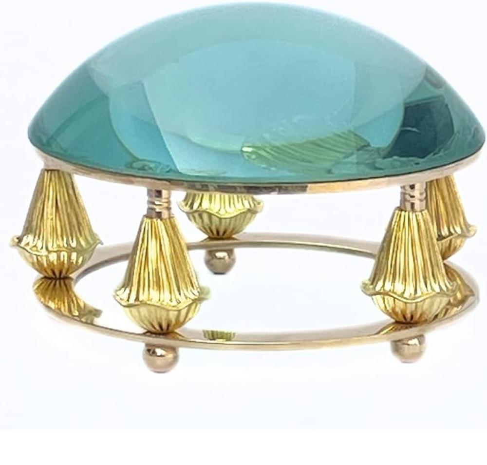 Увеличительное стекло Manifer из латуни с кожаным футляром для хранения, ручная работа, классический вид