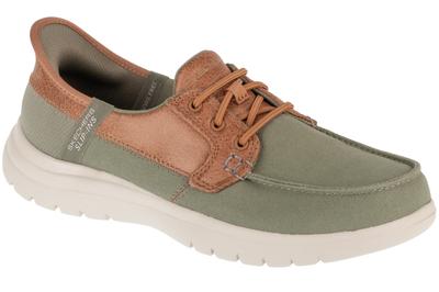 Слипоны: On-The-Go Flex - Пальмилла, Женские зеленые полуботинки