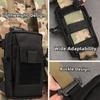 Тактический карман для аксессуаров Molle, сумка для крепления на плечевом ремне с карманом на двойной молнии, тактический карман для инструментов Molle для активного отдыха