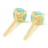 K18 Natural Turquoise Earrings [1 Pair (Body) Sold Separately] Turquoise Earrings Yellow Gold Earrings K18 k18 K18YG k18yg 18k yokomountain