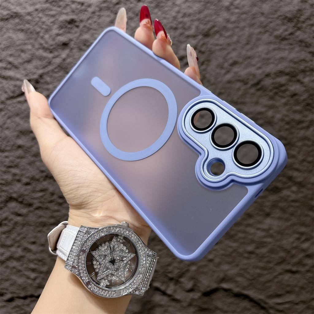 Магнитный Матовый Ударопрочный Чехол Для Samsung Galaxy S26 S25 S24 Ultra S24 S25 S26 Plus FE Для Magsafe Беспроводная Зарядка Чехол