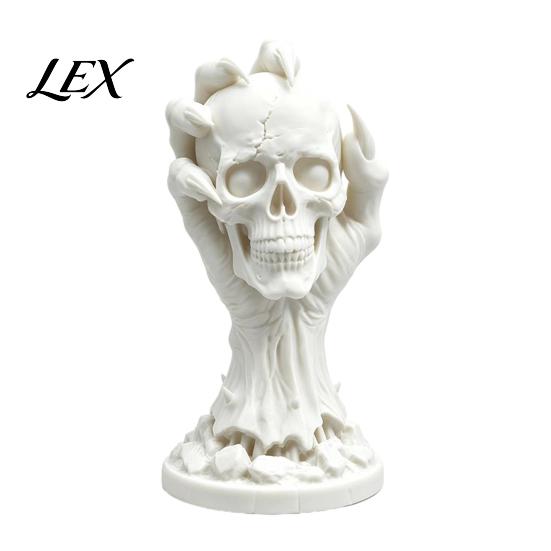 Skull Hand Statue 3D Printed & Devil Figurine, Realistic Holding Unique Halloween Gifts Statue, Gothic Desktop Ornament for Home Decoration