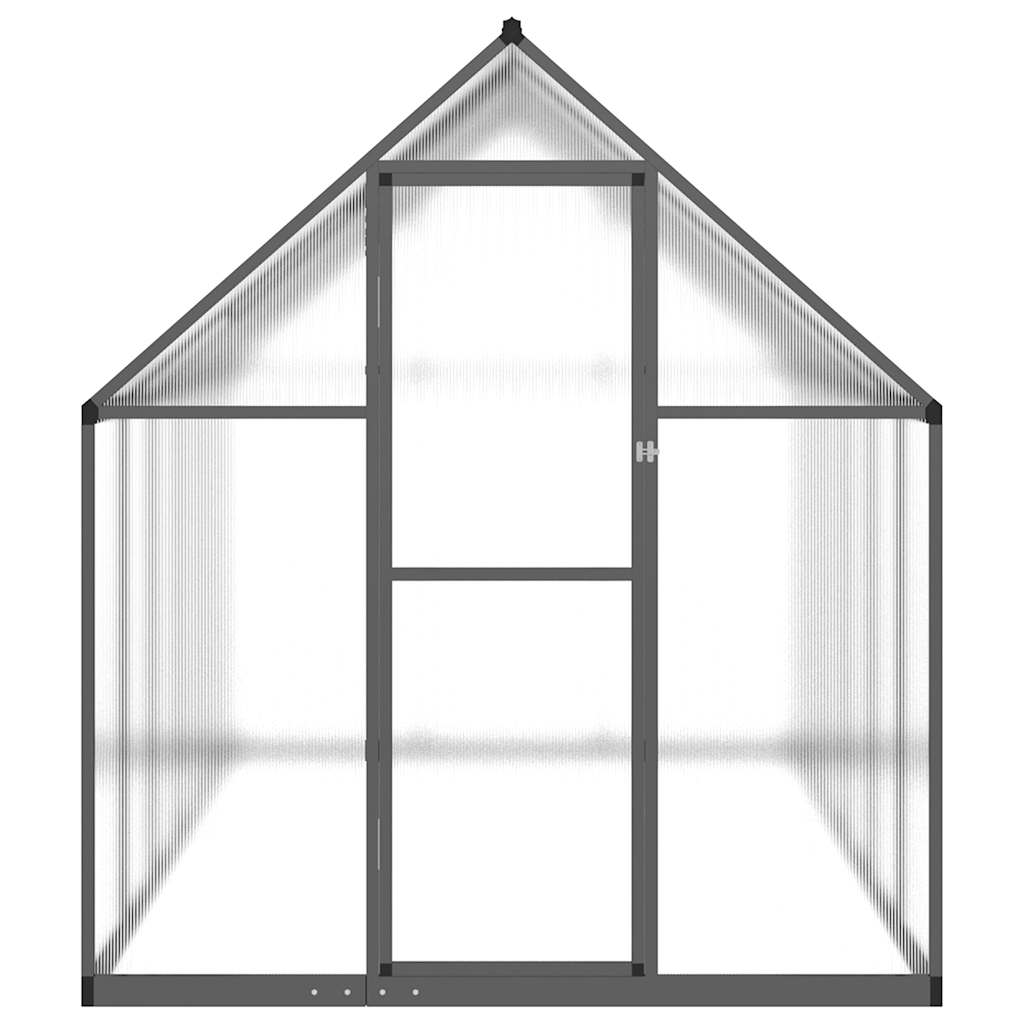 Greenhouse with Foundation Frame Anthracite 334 x 169 x 195 cm Aluminum
