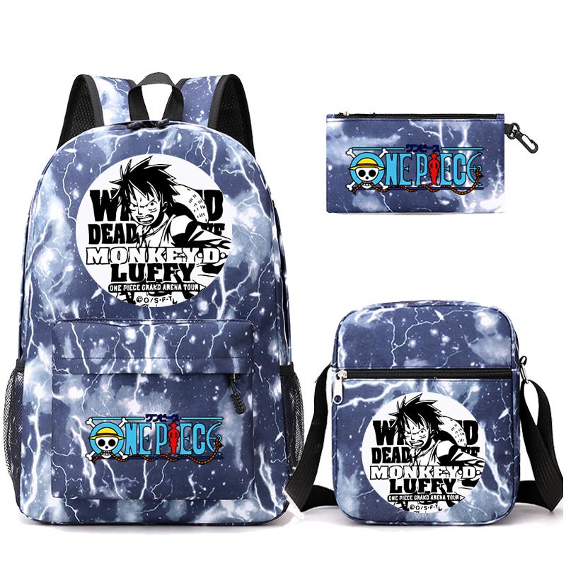 3 шт./компл. аниме цельная сумка большой емкости унисекс рюкзак с наплечной сумкой пенал для студента для девочки мальчика студенческий повседневный рюкзак для отдыха