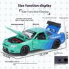 1/32 Scale Nissan GTR Skyline Alloy Car Model Wtih LED Lights and Sound Effects, Perfect Toy for Kids, Collectible Racing Car Display
