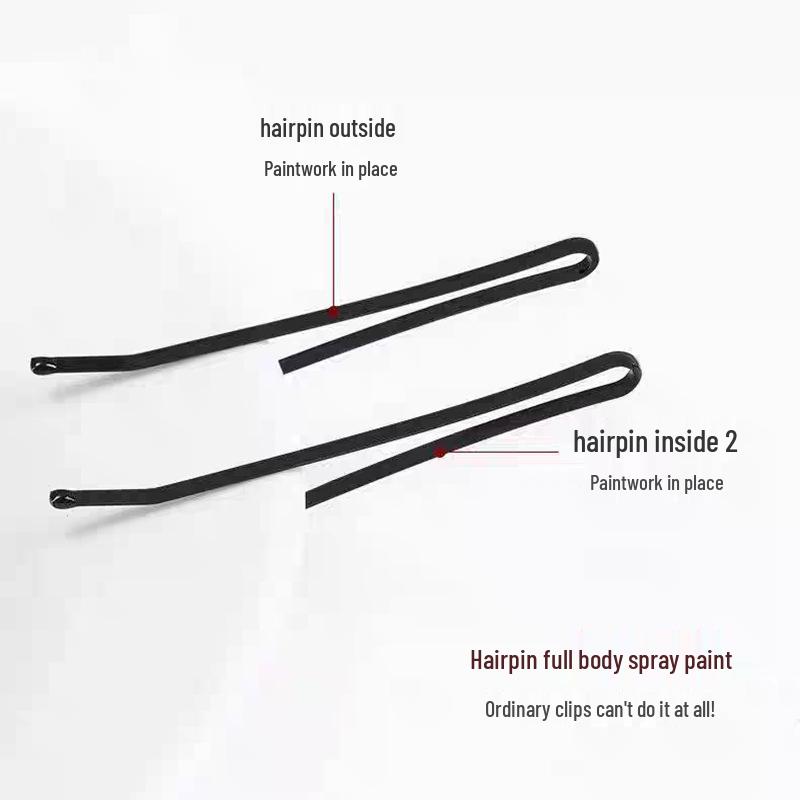 Black Steel Hairpin: Thick Side Clip for Bangs and Hairstyling