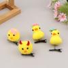 Милая флокированная маленькая желтая утка, плюшевая заколка для волос с животными, забавная весенняя клипса в виде утконоса, аксессуары, головной убор для детей