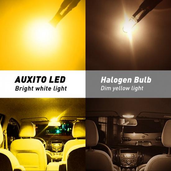 AUXITO Amber LED 194 168 T10 W5W Light Bulbs For Dome/Map/Door/Courtesy Trunk