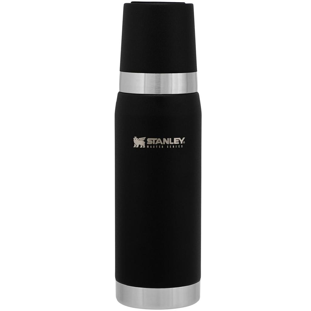 STANLEY Master Vacuum Matte Insulated Stainless Steel Water Dishwasher Warranty Japanese Bottle, 0.75L, Black, Bottle, Safe, Included, 02660-032