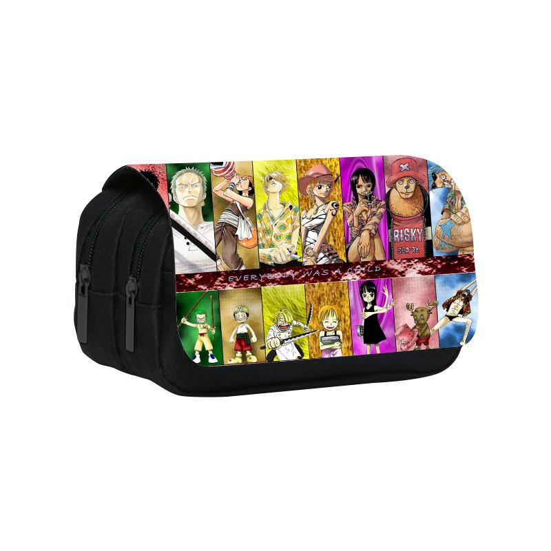 One Piece Large Capacity Double Layer Stationery Bag With Durable Nylon Material