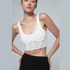 Женская корсетная майка с сетчатыми вставками, облегающий укороченный топ