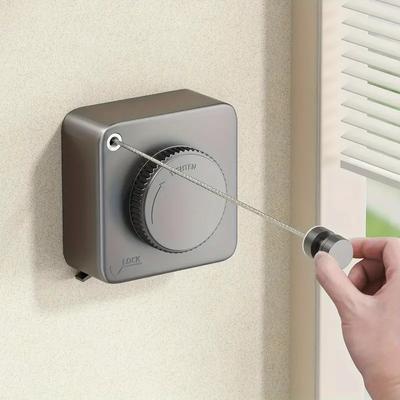 Выдвижная бельевая веревка для одежды в помещении и на улице, настенная вешалка для сушки одежды на балконе, в ванной, невидимая бельевая веревка из проволоки