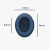 kwmobile 2x Headphone Cover 1More Compatible with SE Replacement Ear Pads Cushion PU Leather Navy Blue SonoFlow/SonoFlow -