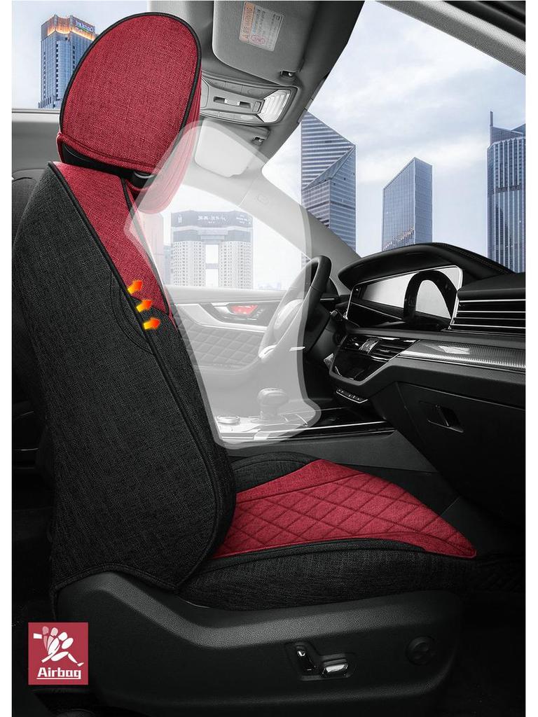 Hongqi HS5 Universal Car Seat Cover - Four Seasons Linen Fabric Full Coverage Cushion