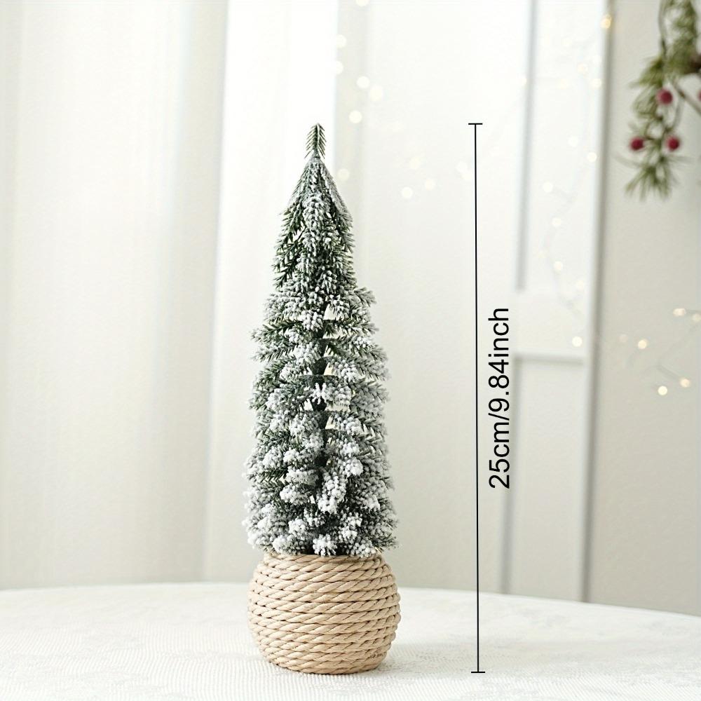 Mini Christmas Tree Artificial Small Snow Pine Xmas Tree Decorations New Year Party Ornaments Gifts Home Table Decor