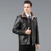 Genuine Leather Coat, Fur All-in-one Men's Jacket, Autumn and Winter Velvet Thickened Large Size Genuine Leather Jacket