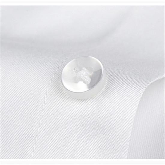 Высококачественная мужская формальная рубашка с длинным рукавом белого цвета