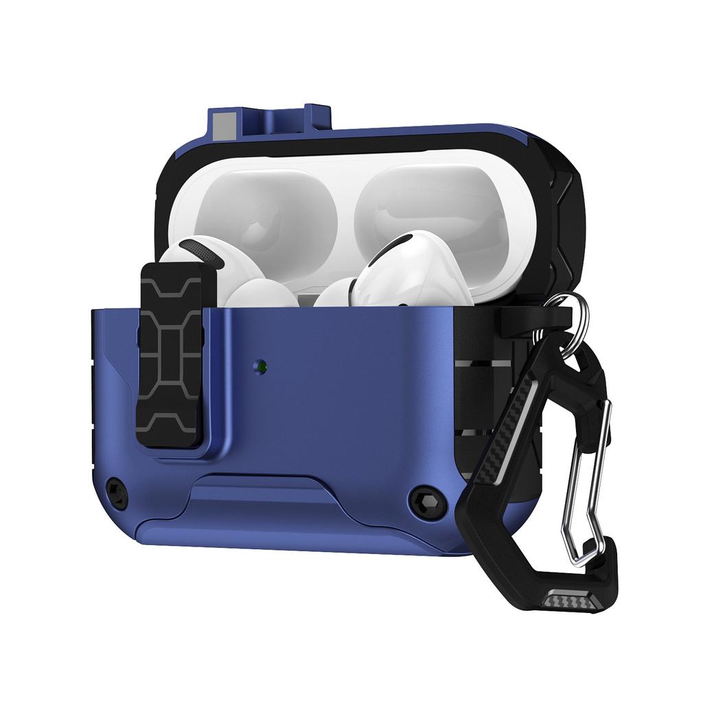 Новый защитный кейс-чехол с замком для наушников AirPods Pro 2-го поколения, противоударный чехол для AirPods 4 с держателем для телефона