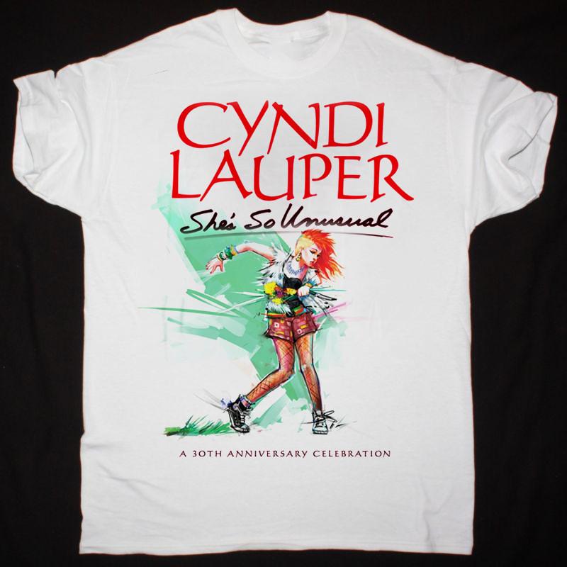 Cyndi Lauper T- Shirt White Short Sleeve Unisex All Size S-234XL Gift For Fan Unisex T-Shirt