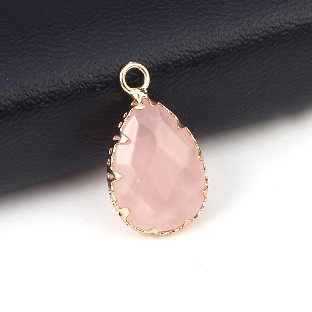 2 шт., небольшой кулон из натурального камня, граненый кулон в форме капли для изготовления ювелирных изделий, ожерелье, серьги, аксессуар для браслета