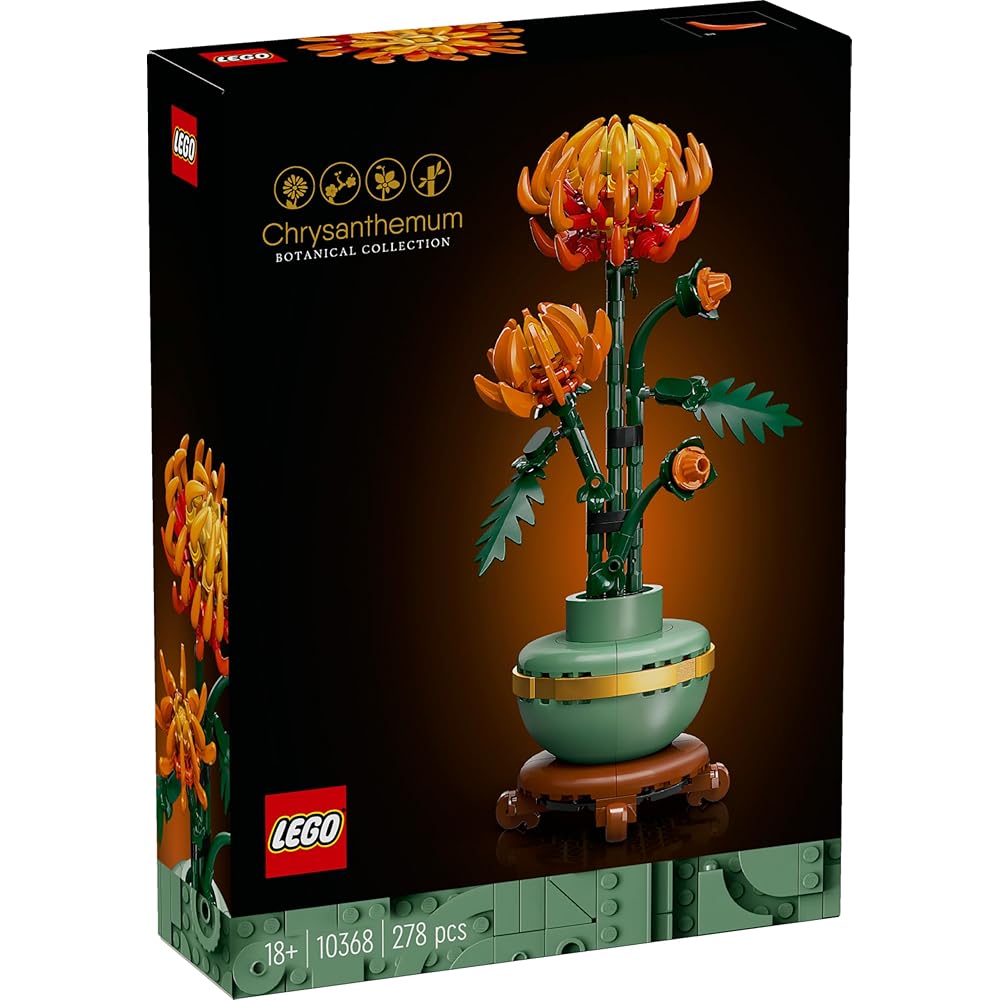 Конструктор LEGO Botanical Хризантема Строительные Блоки Декоративная Цветочная Композиция Домашний Декор Подарок для Мужчин и Женщин 10368