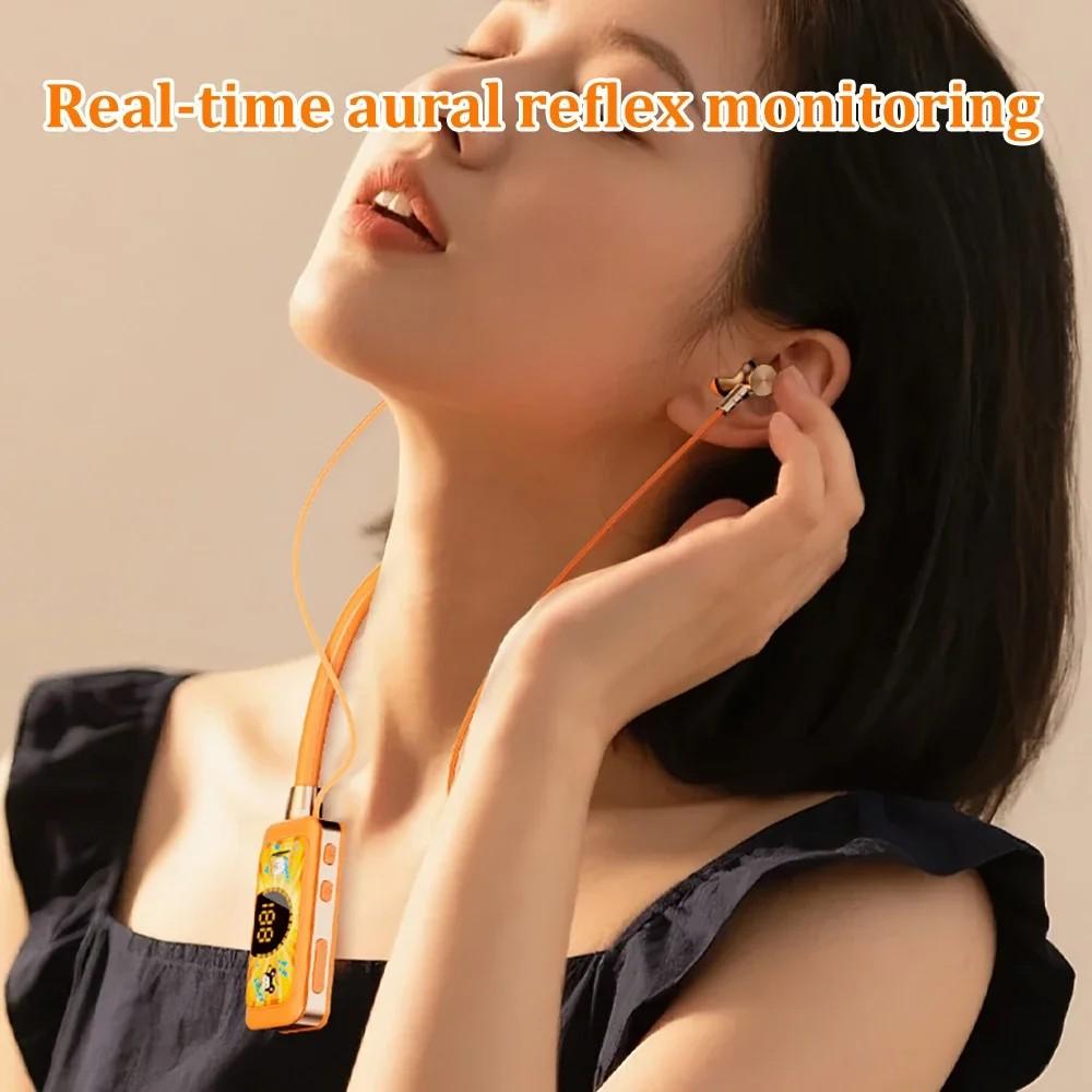 Bluetooth 5.4 Headphones Neckband Earphones Bluetooth Headsets Noise Reduction Earbuds Voice Assistant Ears Back Support TF Play