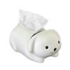 Anti Drop Little Dog Tissue Storage Box Figure Model Little White Dog Model Toy  Birthday Gift