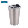 Серебряные пивные кружки из нержавеющей стали с крышкой, металлический стакан для вина, офисный стакан для чая, молока, соломинки для воды, походная посуда для питья, инструменты