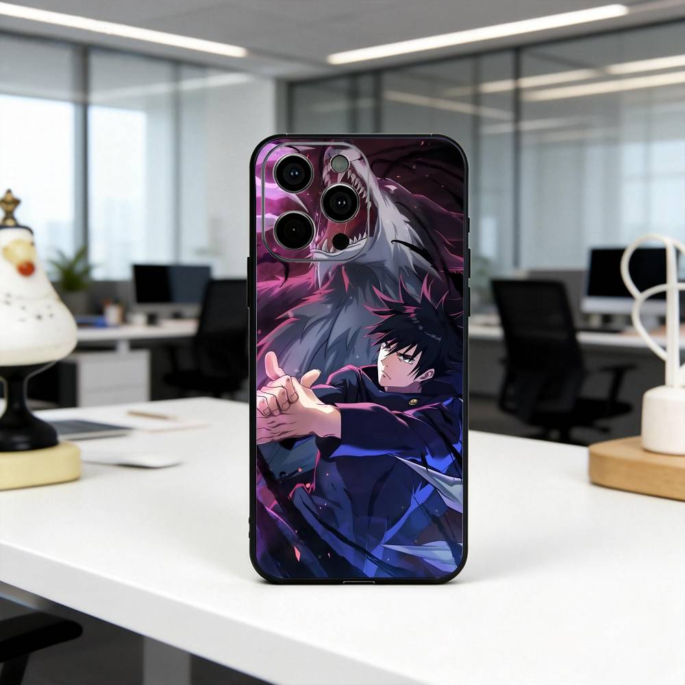 Чехол для телефона Jujutsu Kaisen с Мегуми Фушигуро для iPhone 17,16,15,14,13,12,11 Plus,Pro Max,XS,Мягкий силиконовый черный чехол