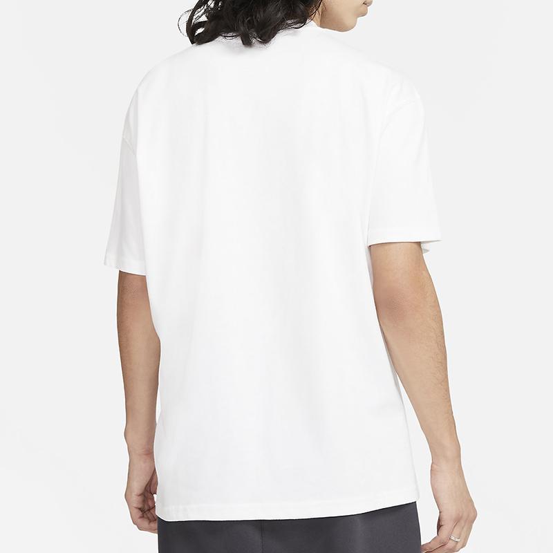 Nike Повседневная спортивная футболка с коротким рукавом и буквенным принтом, мужские топы, белые DA0448-100