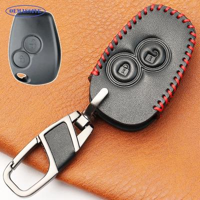 Чехол-брелок для ключа 2 кнопки Кожаный Для Renault Trafic Clio Master Modus Twingo Dacia Duster Logan Sandero Opel Vauxhall