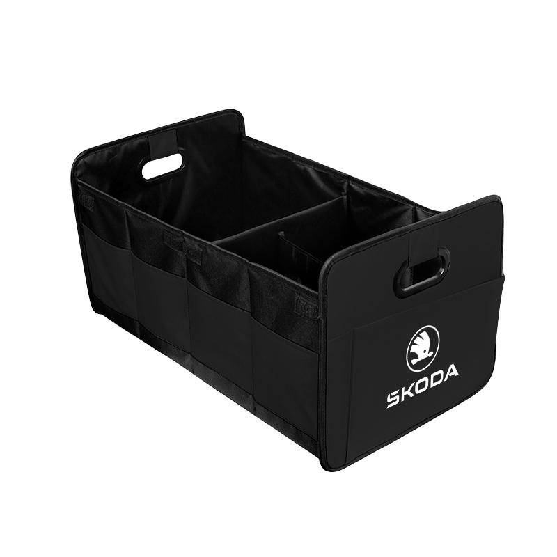 AEB1 Car Trunk Organizer Box Foldable Large-capacity Storage Case For Skoda Octavia Kylaq Elroq Kodiaq Scala Rapid Superb Karoq Yeti