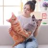 1 шт., 50 см, 3D имитация кошки, подушка с милыми животными, моющиеся плюшевые детские игрушки, диванные подушки, украшение дома, кавайный декор комнаты