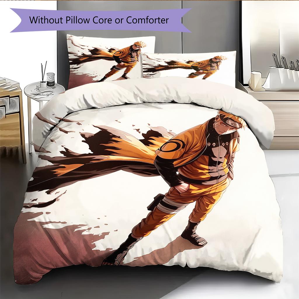 Naruto Uzumaki Naruto Pattern Bedding Home Decoration Birthday Gift (1 * duvet cover + 2 * pillowcase, without core)