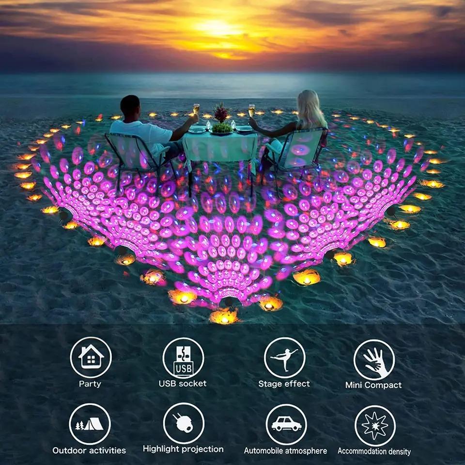 3 Вт Автомобильные атмосферные огни Автомобильный проектор на крышу Свет DJ Light Дискотека Вечеринка Окружающая декоративная лампа USB-порт RGB Авто украшения Звуковые огни