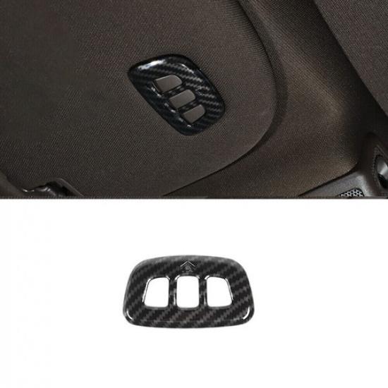 Front Reading Light Switch Cover Trim 1X For Ford Ranger 23-24 ABS Carbon Fiber