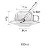 150/300ml Double Wall Glass Coffee Cup with Saucers and Spoon Heat Resistant Espresso Cups With Handle Mug Drinkware Milk Teacup