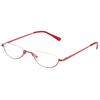 1Pc Half Frame Metal Spring Hinge Reading Glasses Semi-Rim Halves Ultra Light Resin Eyeglasses Vision Care +1.00~+4.0 Diopter