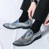Designer Men Shoes Luxury Patent Leather Casual Shoe Pointed Business Leather Shoes Fashion Banquet Party Shoe Men Dress Shoes