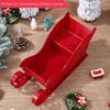 Christmas Sleigh Decoration Collection, Red Santa Claus Sleigh Decoration, Suitable for Christmas Holiday and Party Decoration