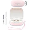 Case for SHOKZ OpenDots ONE Open Earphones, WUNIAK Soft Silicone Protective Portable Scratch Shock Resistant Shell with Cleaner Kit & Carabiner &