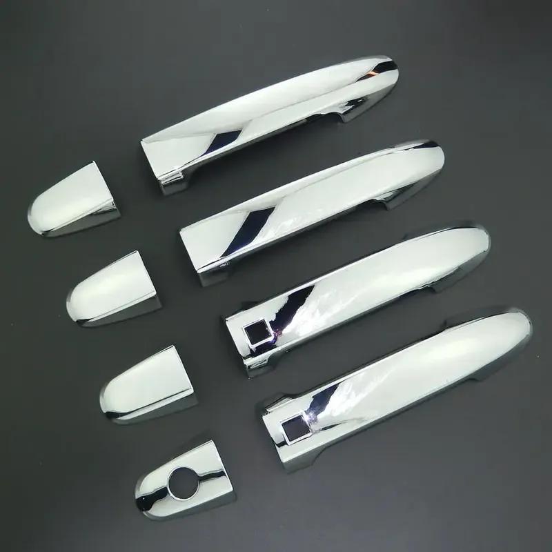 Handle Chrome Silver Door Bowl Cover For Hyundai Santa Fe Santafe 2007-2012 Cars Accessories Stickers