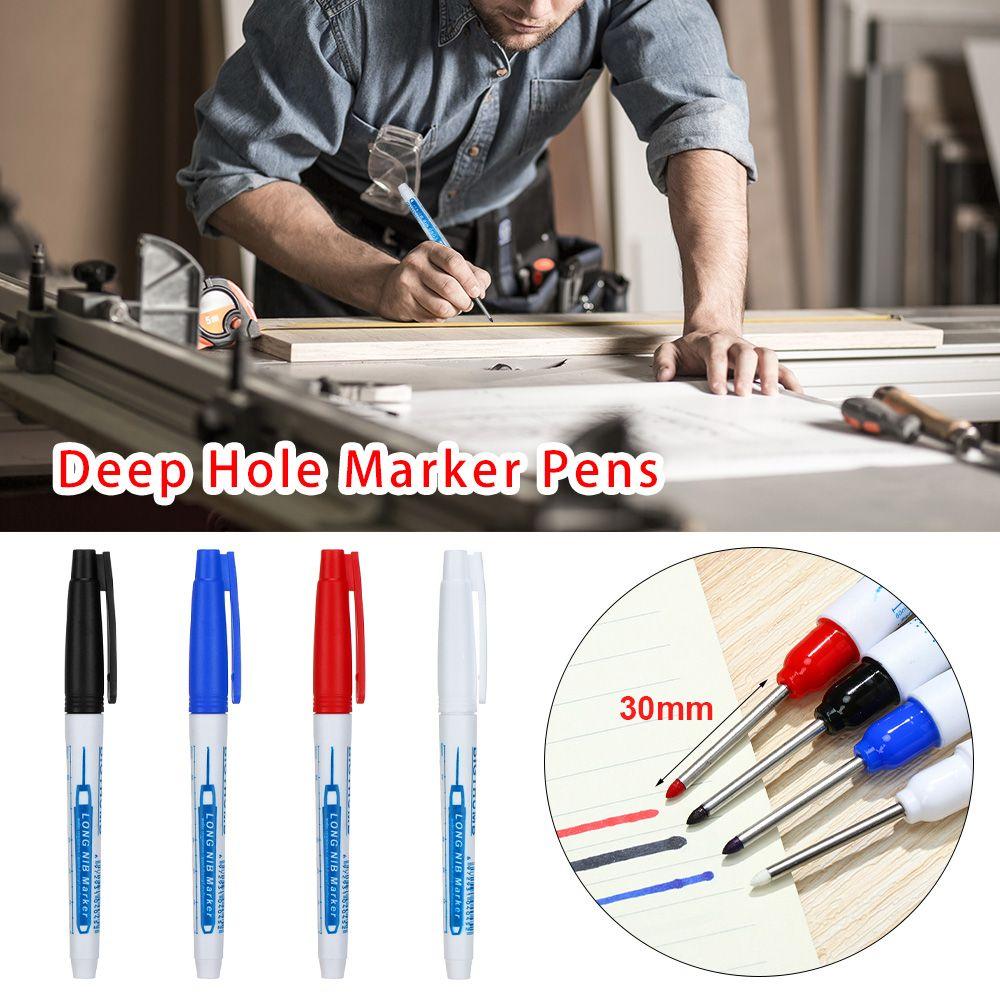 Woodworking Decor Multi-purpose Deep Hole Marker Pens Long Head Markers Carpenter Pen Mark Tool