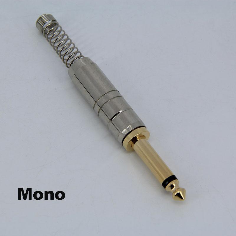 2pole 3pole 6.35mm 6.5mm Audio Male Female Mono Stereo Solder Connector Plug Socket Gold Plated Metal Amplifier Mic Converter
