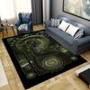 Alien Themed Polyester Carpet Chair Mat - Non-Slip,Wear-Resistant Protective Floor Mat for Home Decor,Bedroom,and Doors - Machine Washable -