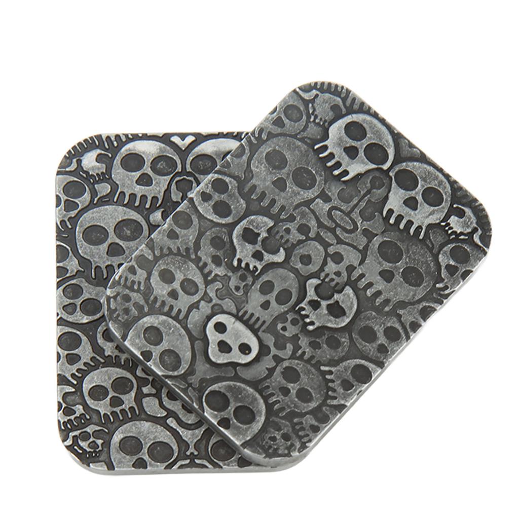 Skull Pattern Magnetic Slider Toy Adult Metal ADHD Autism Anxiety Stress Relief Push Slider Sensory