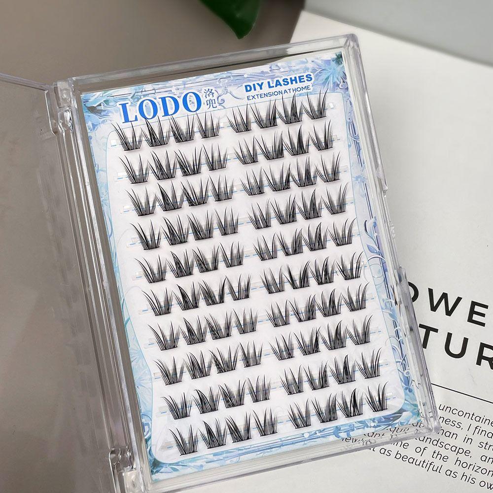 80 шт. Ультратонкие ленточные ресницы без клея в стиле аниме, французские индивидуальные ресницы для женщин