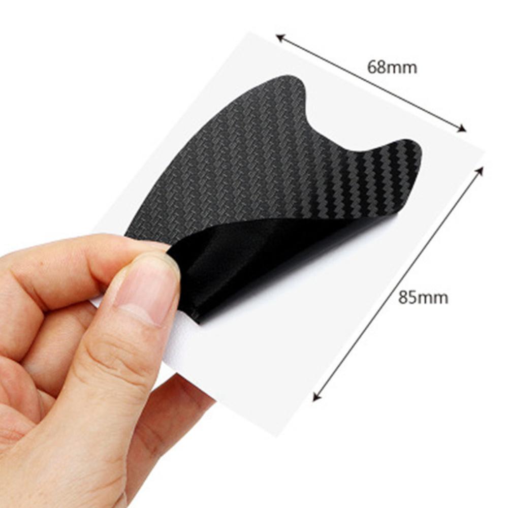 4шт автомобильная дверная ручка устойчивая к царапинам универсальная наклейка из углеродного волокна